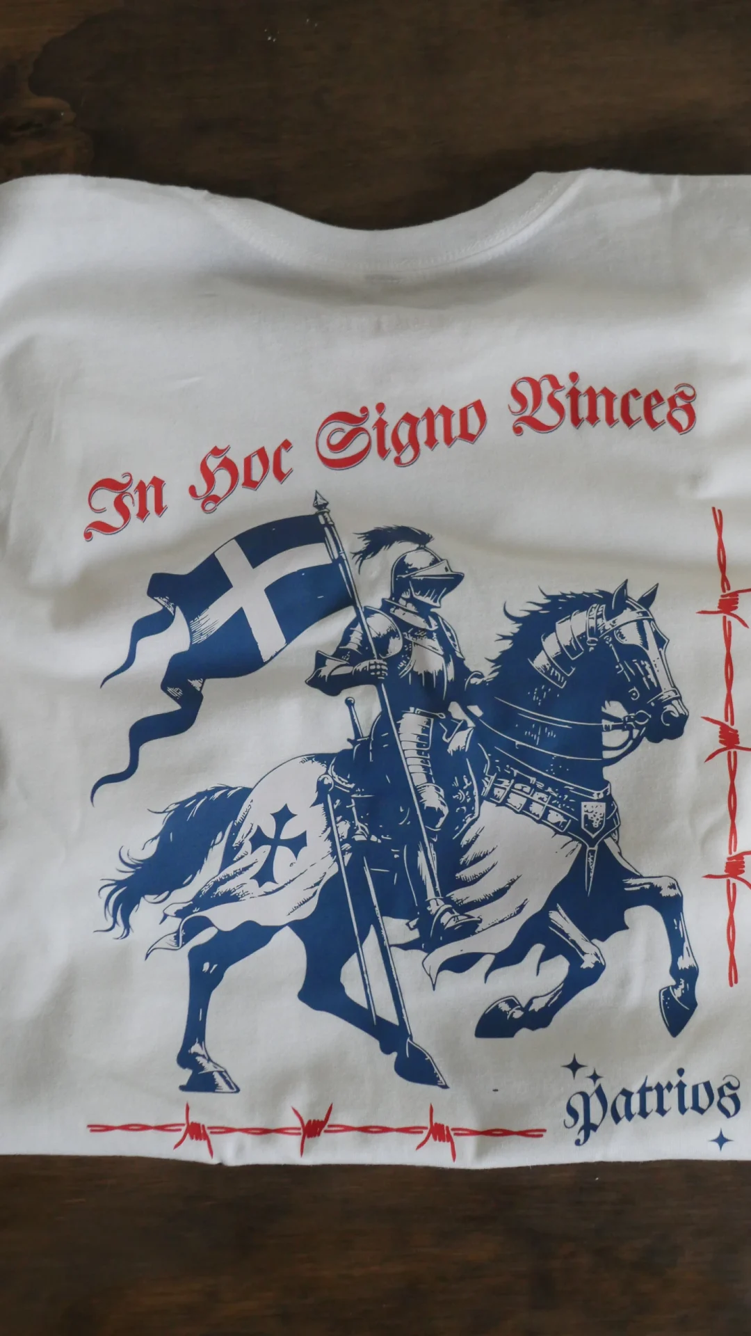 Alternative view of Conquer Tee – In Hoc Signo Vinces